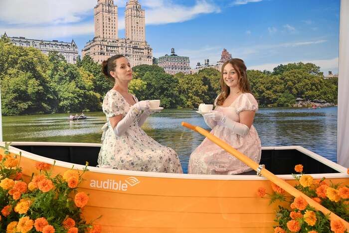 Photos: Phillipa Soo and Steven Pasquale Attend Romance-Themed Audible Event  Image