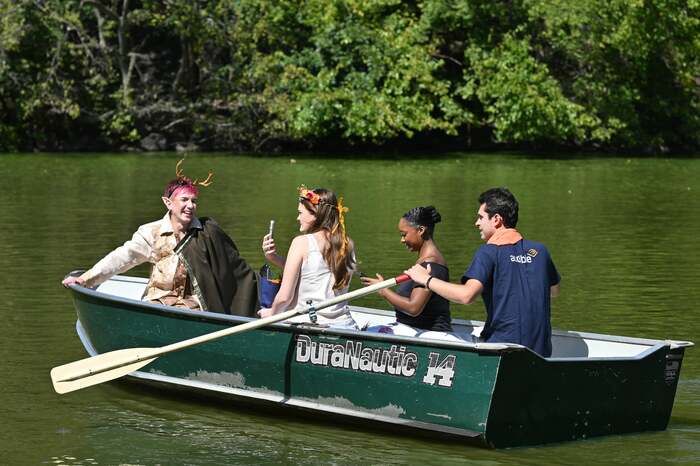 Photos: Phillipa Soo and Steven Pasquale Attend Romance-Themed Audible Event  Image
