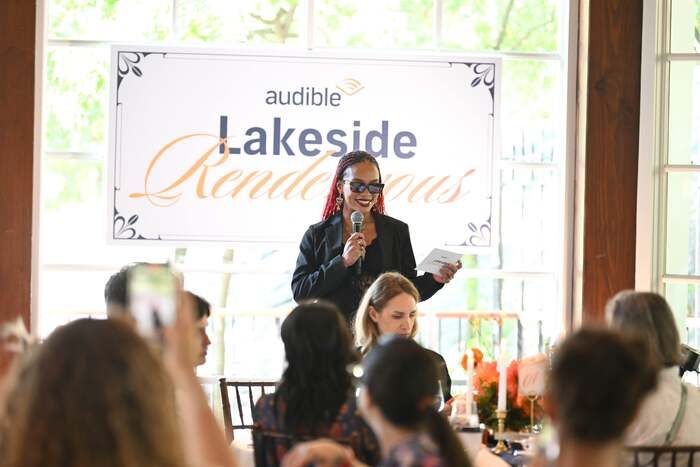 Photos: Phillipa Soo and Steven Pasquale Attend Romance-Themed Audible Event  Image