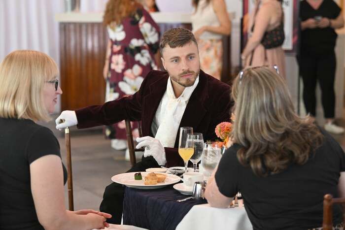 Photos: Phillipa Soo and Steven Pasquale Attend Romance-Themed Audible Event  Image