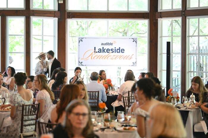 Photos: Phillipa Soo and Steven Pasquale Attend Romance-Themed Audible Event  Image