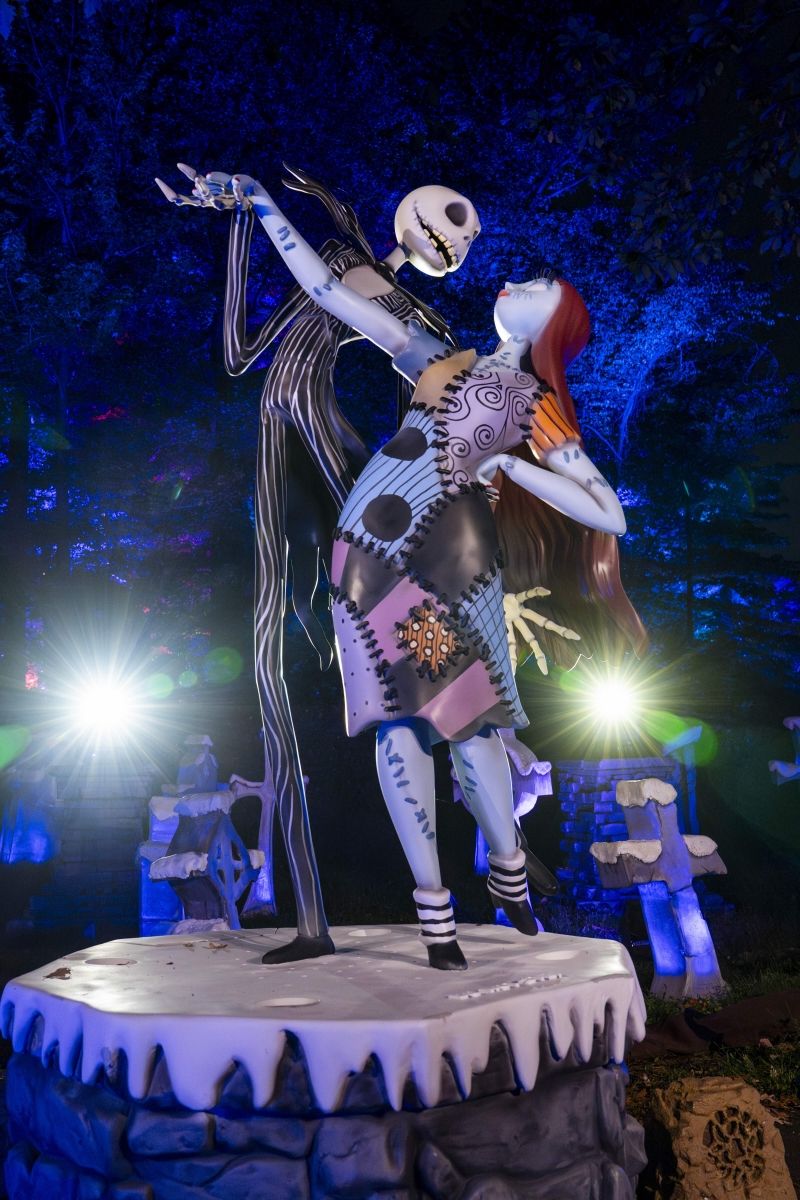 Video/Photos: THE NIGHTMARE BEFORE CHRISTMAS Light Trail Opens at the New York Botanical Garden  Image