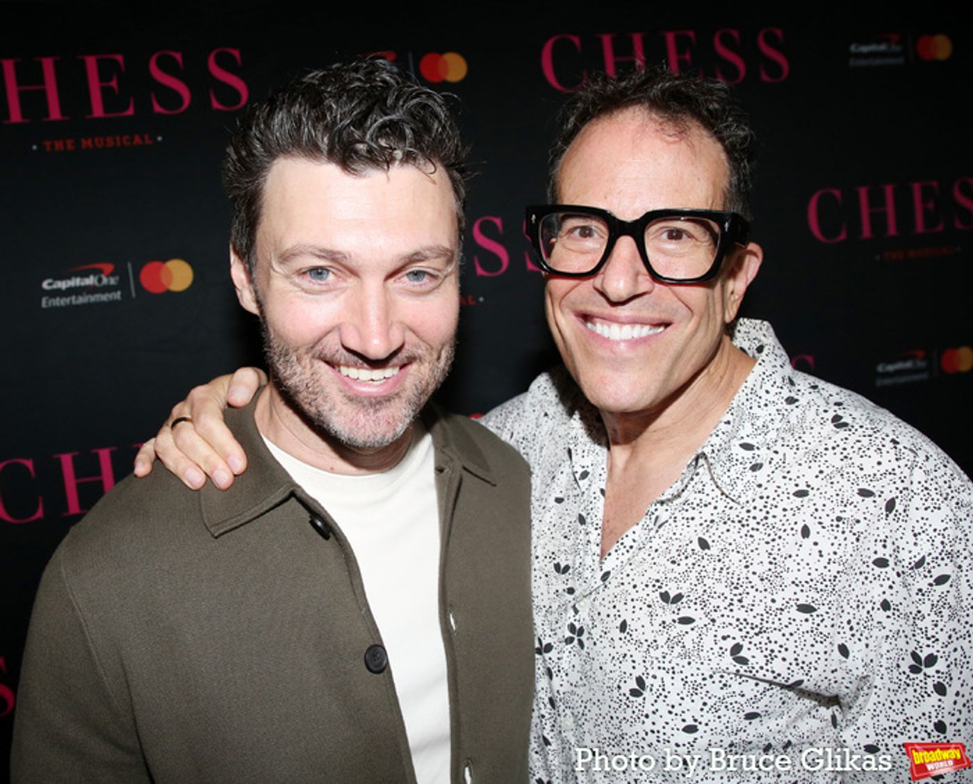 Photos: CHESS Stars Lea Michele, Aaron Tveit, and Nicholas Christopher Meet the Press  Image