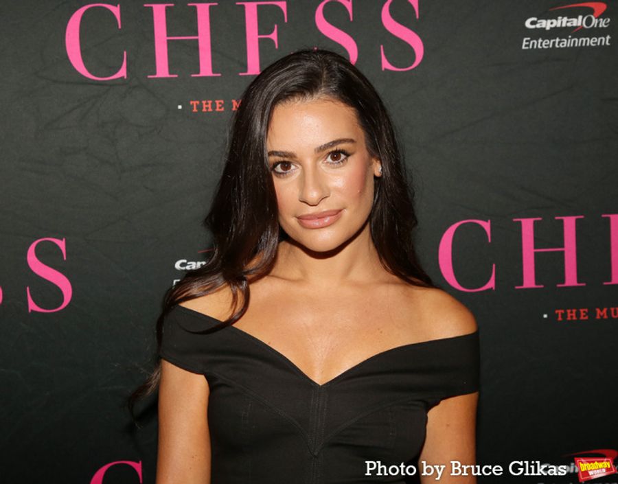 Photos: CHESS Stars Lea Michele, Aaron Tveit, and Nicholas Christopher Meet the Press Image