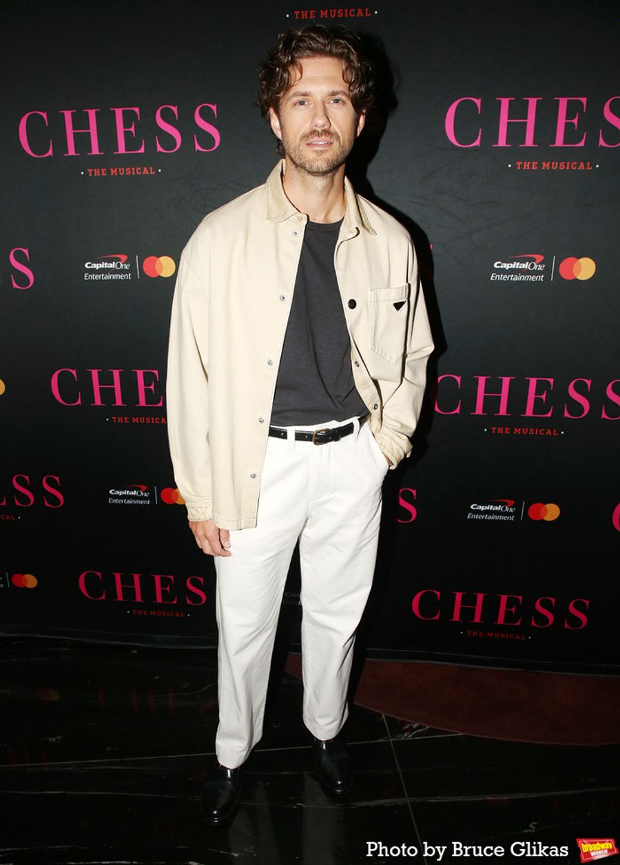 Photos: CHESS Stars Lea Michele, Aaron Tveit, and Nicholas Christopher Meet the Press Image