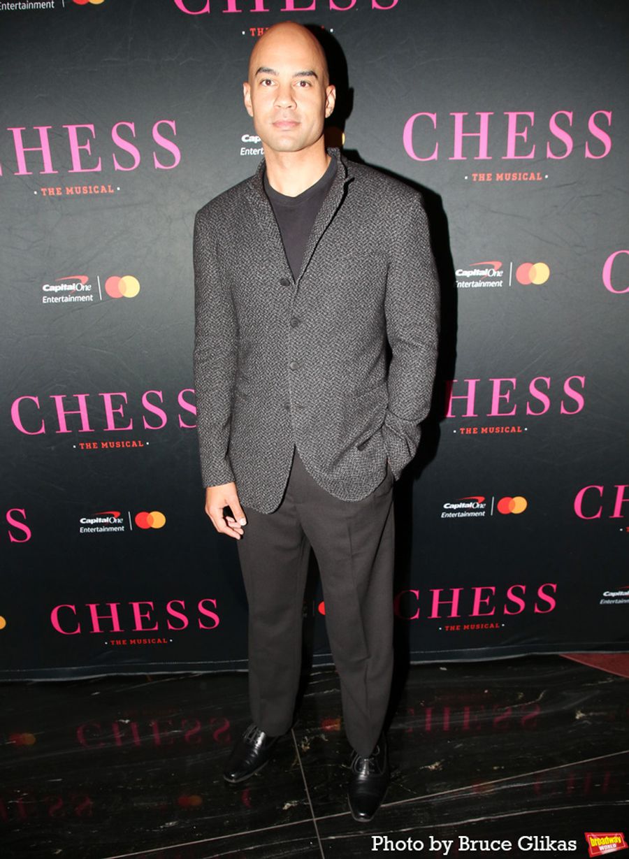 Photos: CHESS Stars Lea Michele, Aaron Tveit, and Nicholas Christopher Meet the Press Image