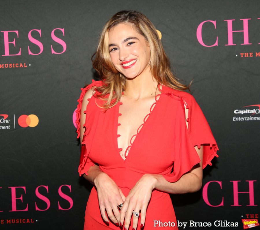 Photos: CHESS Stars Lea Michele, Aaron Tveit, and Nicholas Christopher Meet the Press Image