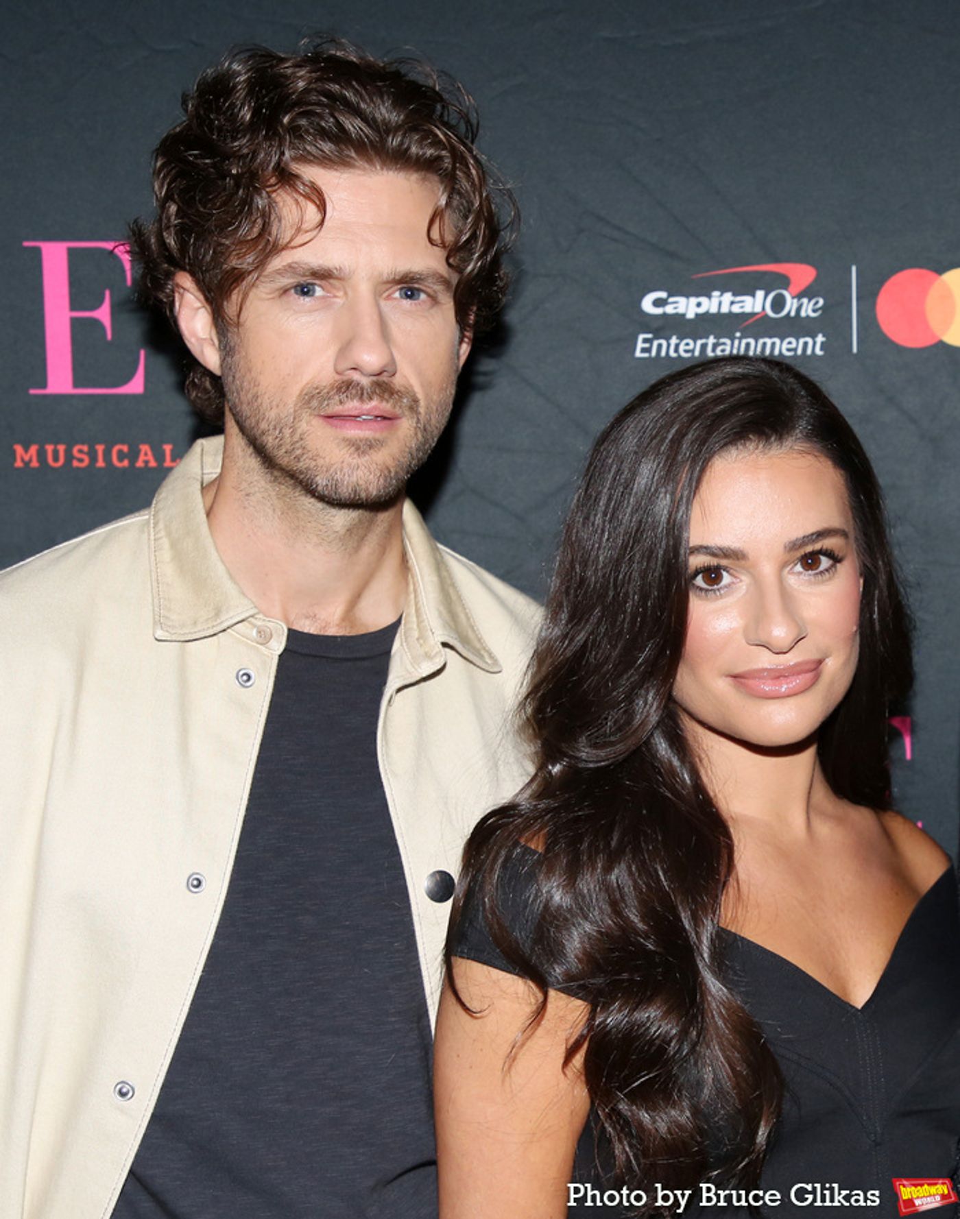 Photos: CHESS Stars Lea Michele, Aaron Tveit, and Nicholas Christopher Meet the Press  Image