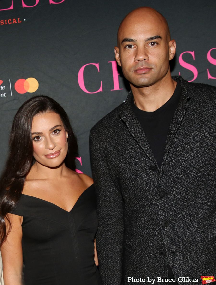 Photos: CHESS Stars Lea Michele, Aaron Tveit, and Nicholas Christopher Meet the Press Image