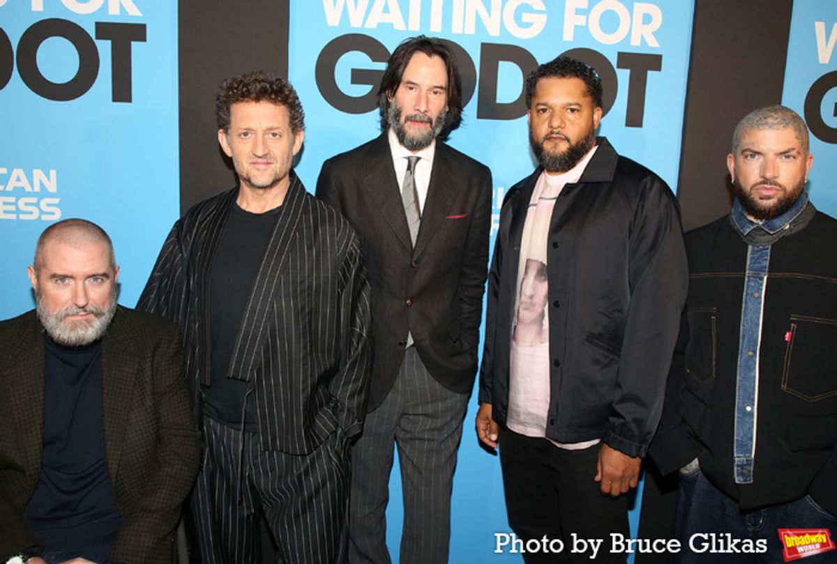 Michael Patrick Thornton, Alex Winter, Keanu Reeves, Brandon J. Dirden and Director Jamie Lloyd  at 