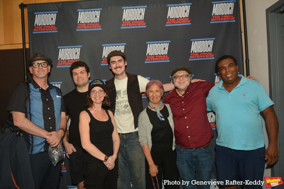 Peter R. Feuchtwanger (Set Design and Props), Joshua Weidenbaum (Sound Design), Callan Reimann, Christine Viega, Joan Racho-Jansen, Andy Evan Cohen and Brian Westmoreland (Production Stage Manager) at 