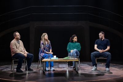 Sam Robards, Victoria Clark, Camilla Canó-Flaviá and Will Harrison  Photo