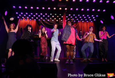 The cast of "Romy & Michele: The New Musical" including DeMarius R. Copes, Pascal Pas Photo