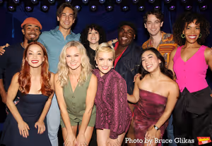 The cast of "Romy & Michele: The New Musical" including DeMarius R. Copes, Pascal Pas Photo