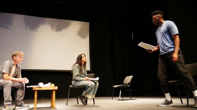 John Michie, Rhianne Barreto, Matthew Morrison Photo