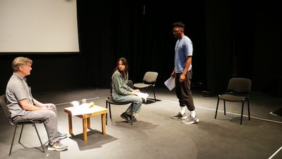 John Michie, Rhianne Barreto, Matthew Morrison Photo