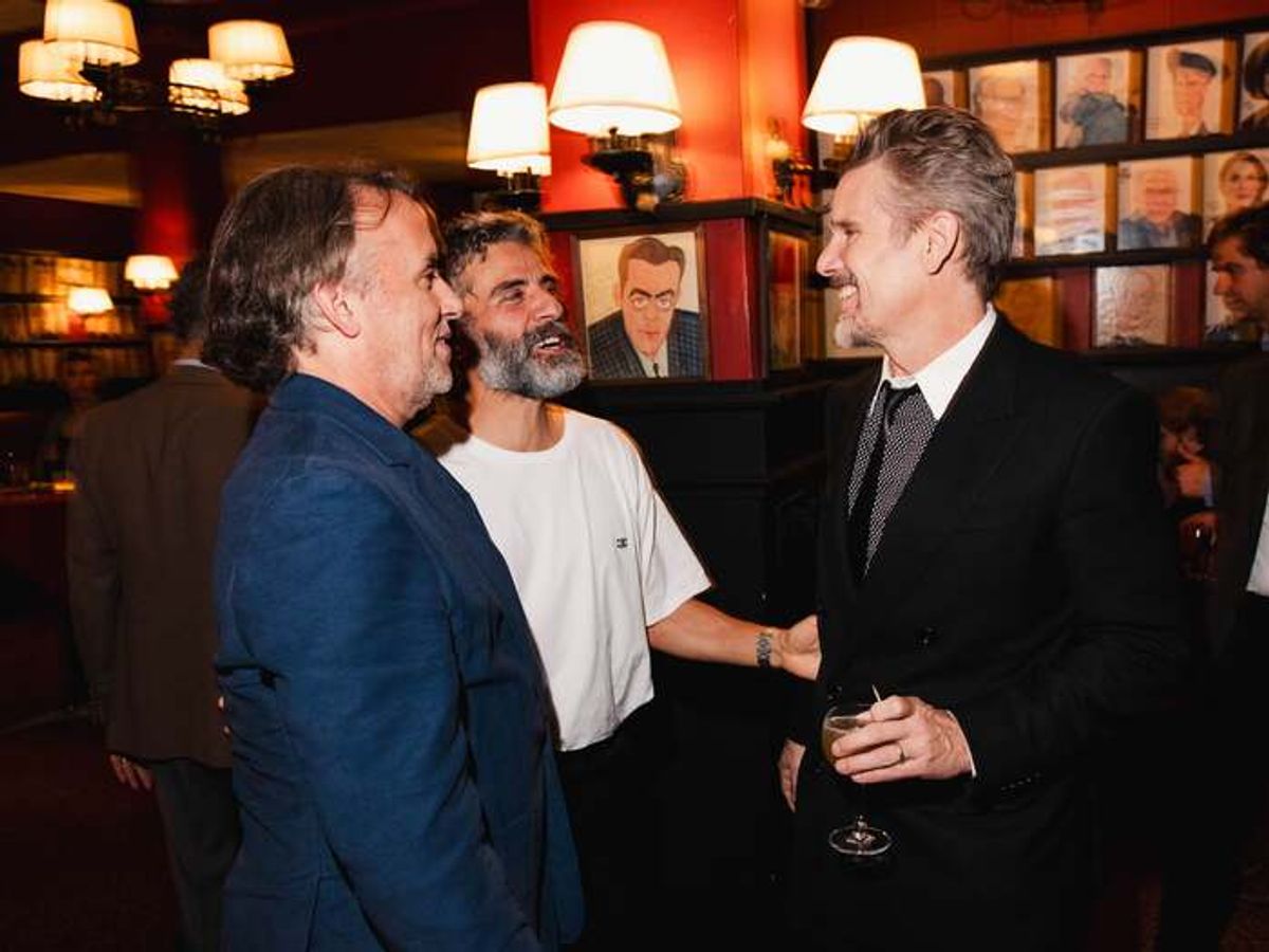 Richard Linklater, Oscar Isaac, Ethan Hawke at 