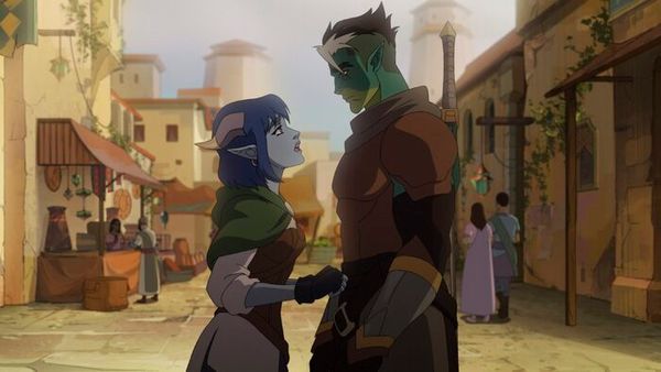 L-R: Laura Bailey as Jester, Travis Willingham as Fjord  Photo