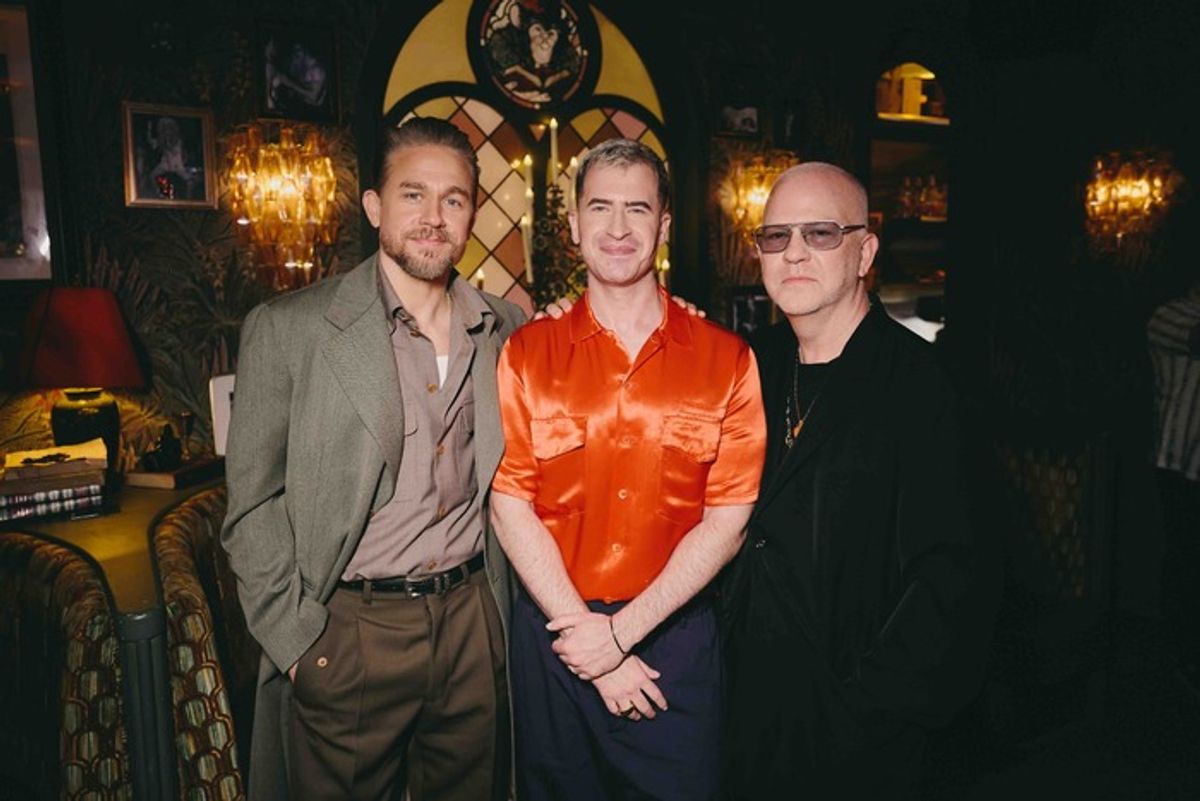 Charlie Hunnam, Evan Ross Katz and Ryan Murphy at 