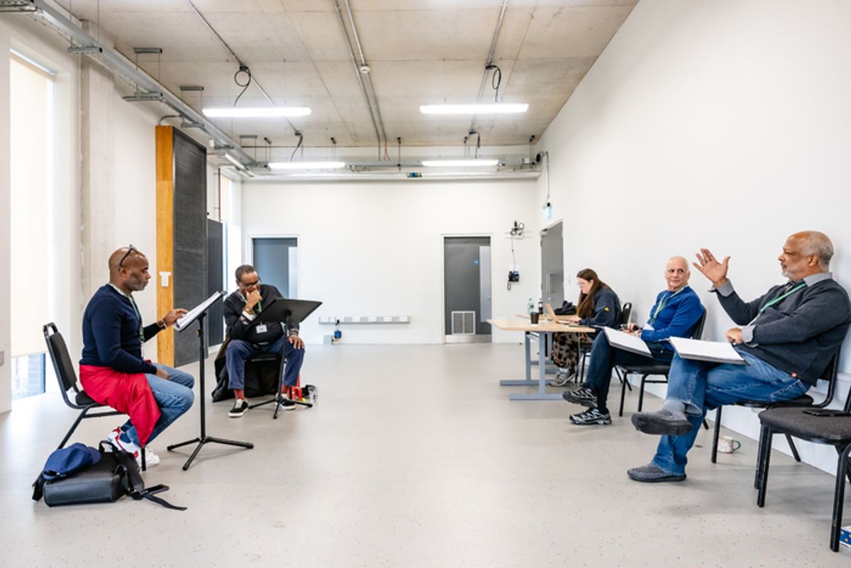 Cedric Neal, Clive Rowe, B. Jeffrey Madoff and Sheldon Epps  at 