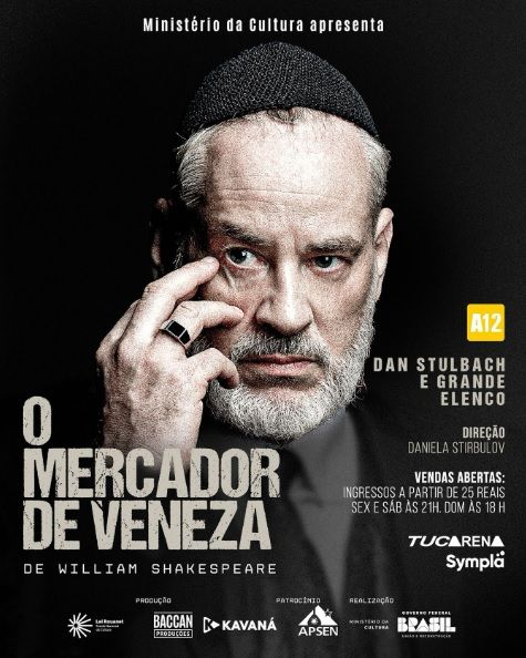 Bold New Production of Shakespeare’s THE MERCHANT OF VENICE (O Mercador de Veneza) Opens in São Paulo  Image