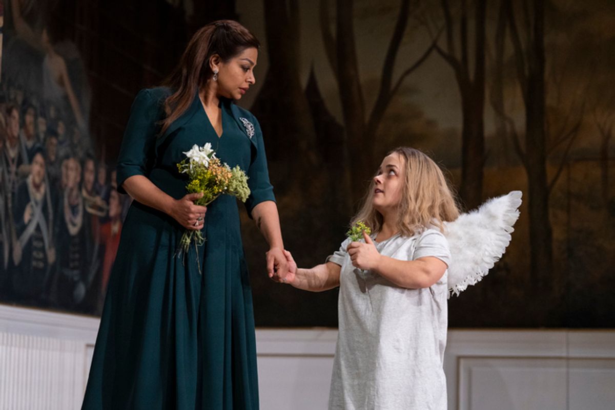 Ayesha Dharker and Francesca Mills  at 