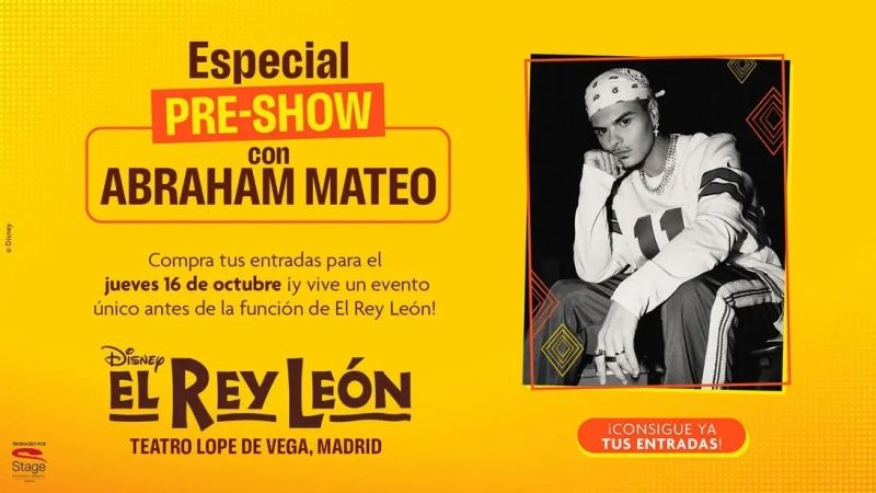 EL REY LEÓN celebra su 15 aniversario con Abraham Mateo Image