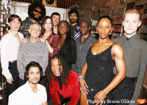 Rory Greenwood, Keshav Moodliar, Producer Jeremy O. Harris, David Greenspan, Allen Gi Photo