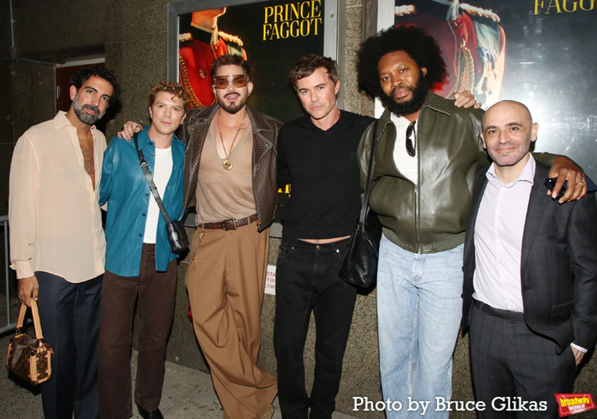 Arvand Khosravi, Adam Lambert, Producer Jeremy O. Harris, Producer Josh Godfrey and Guests at 