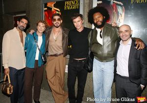 Arvand Khosravi, Adam Lambert, Producer Jeremy O. Harris, Producer Josh Godfrey and Guests @ BroadwayWorld Arvand Khosravi, Adam Lambert, Producer Jeremy O. Harris, Producer Josh Godfrey and G Photo