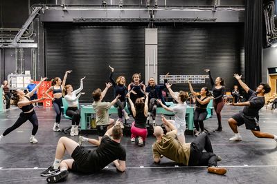 Lucinda Lawrence, Joel Montague and Rosanna Hyland with the cast of ELF Photo