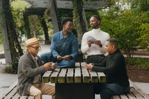 Doug Brown, Bradley Gibson, Galen J. Williams, and Kevin Mambo @ BroadwayWorld Doug Brown, Bradley Gibson, Galen J. Williams, and Kevin Mambo Photo