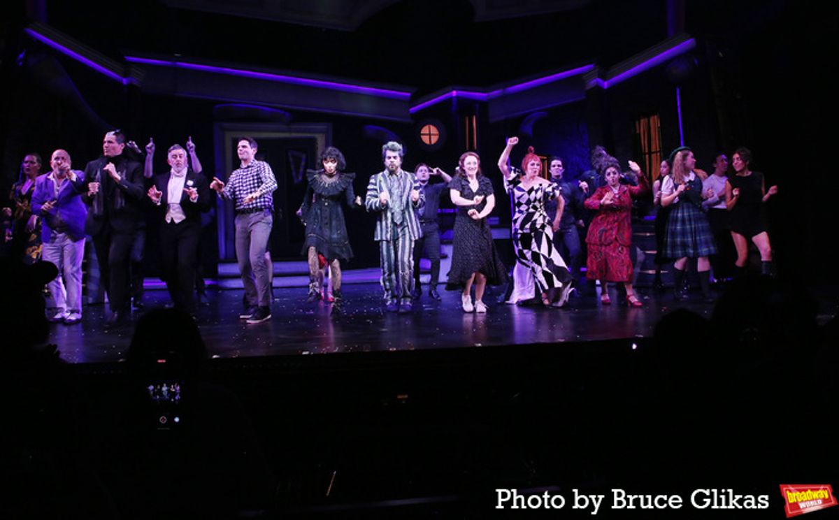 Patrick Oliver Jones, Travis Mitchell, Jesse Sharp, Isabella Esler, Justin Collette as 'Beetlejuice', Megan McGinnis, Jenni Barber, Sharone Sayegh, Emilia Tagliani and Maya Kazzaz  at 