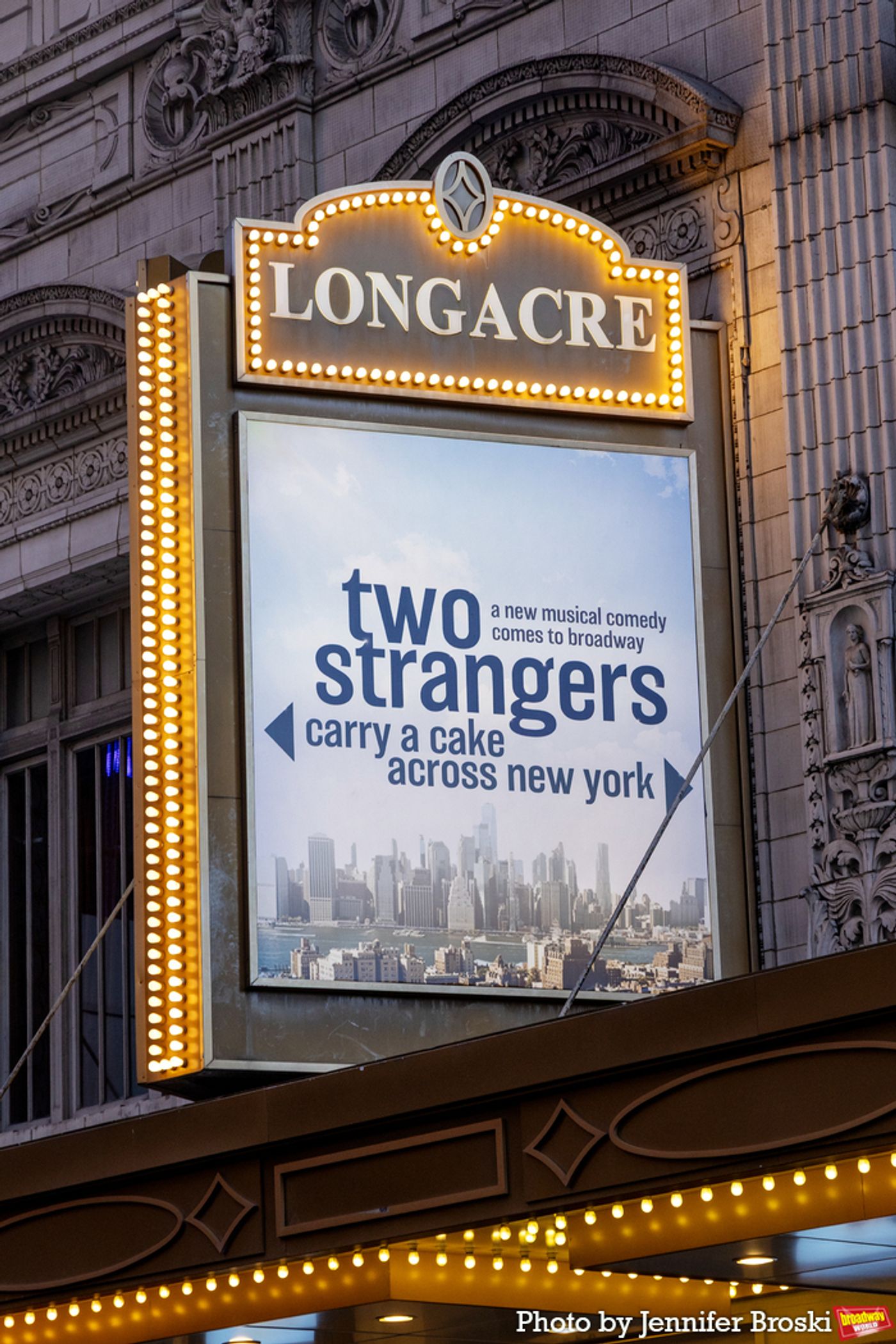 Up on the Marquee: TWO STRANGERS (CARRY A CAKE ACROSS NEW YORK)  Image