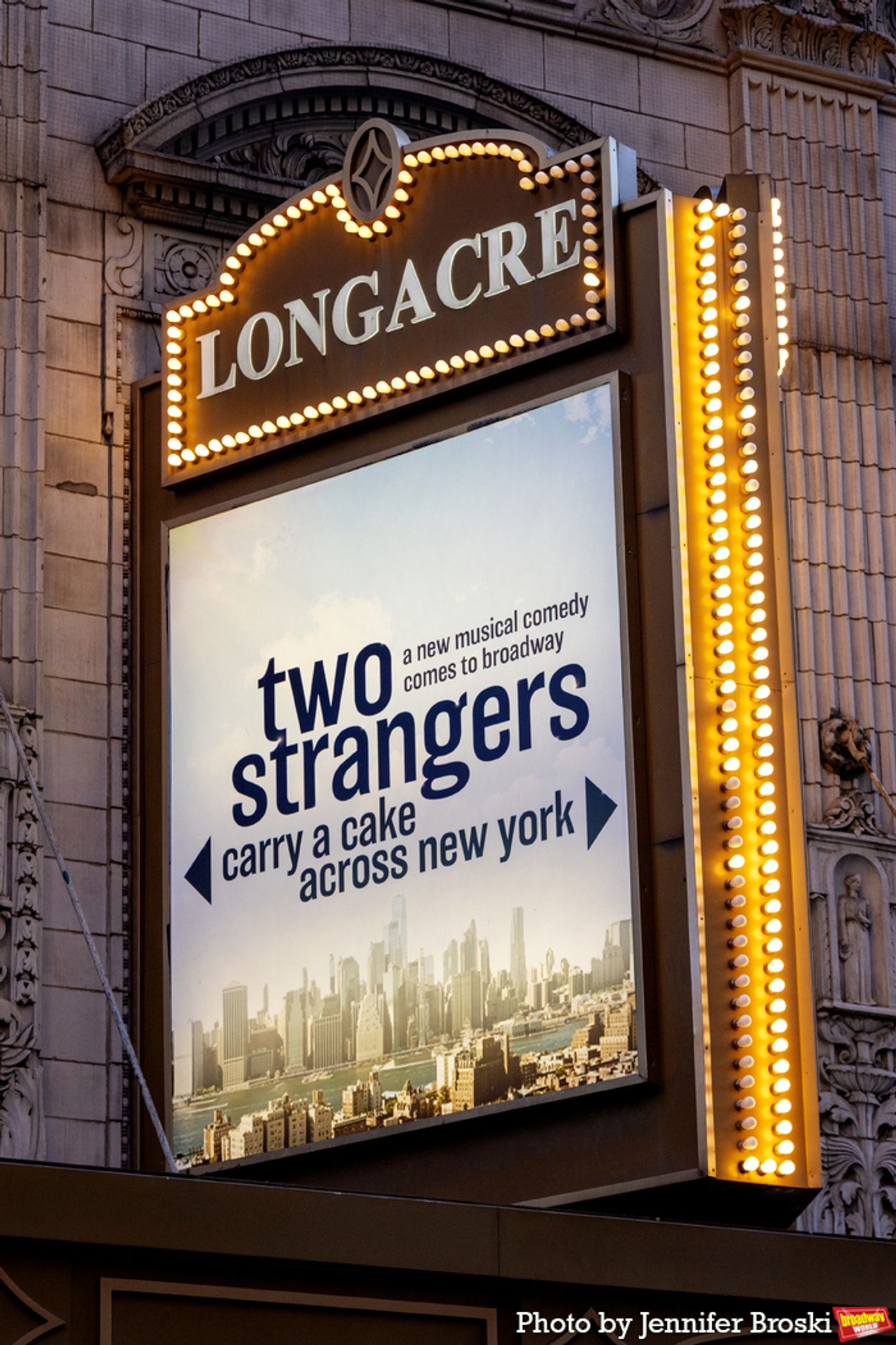 Up on the Marquee: TWO STRANGERS (CARRY A CAKE ACROSS NEW YORK)  Image