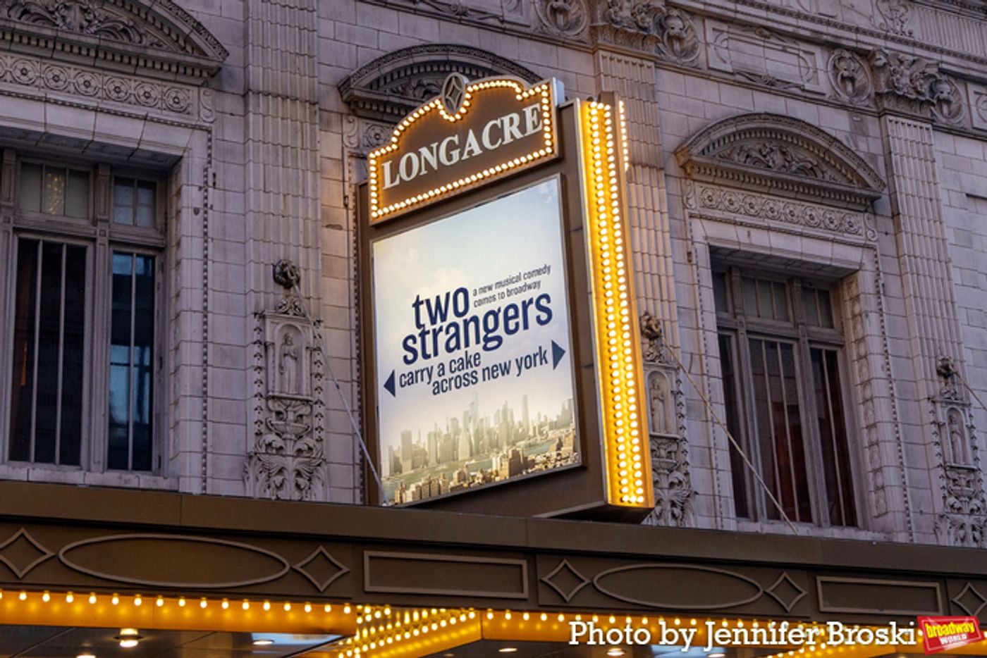 Up on the Marquee: TWO STRANGERS (CARRY A CAKE ACROSS NEW YORK)  Image