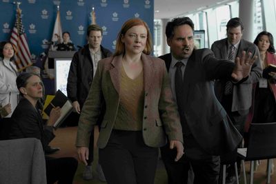 Jake Lacy, Sarah Snook, Michael Peña Photo