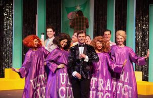 Garrett Clayton with the company of HAIRSPRAY Photo