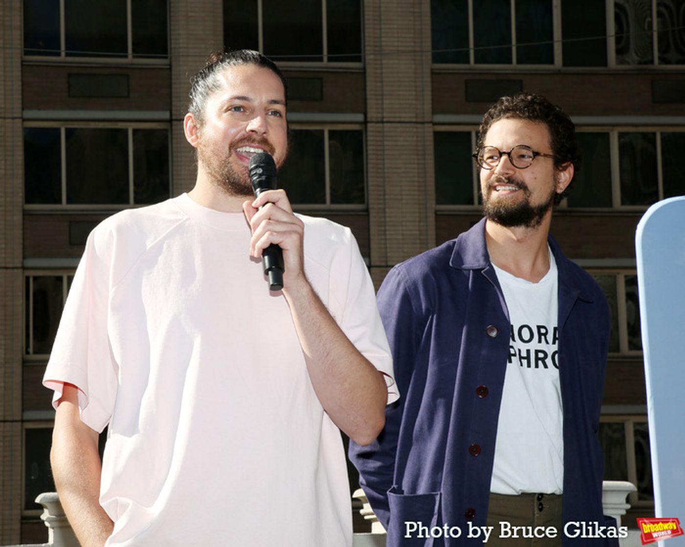 Photos: The Cast of TWO STRANGERS (CARRY A CAKE ACROSS NEW YORK) Meet the Press  Image