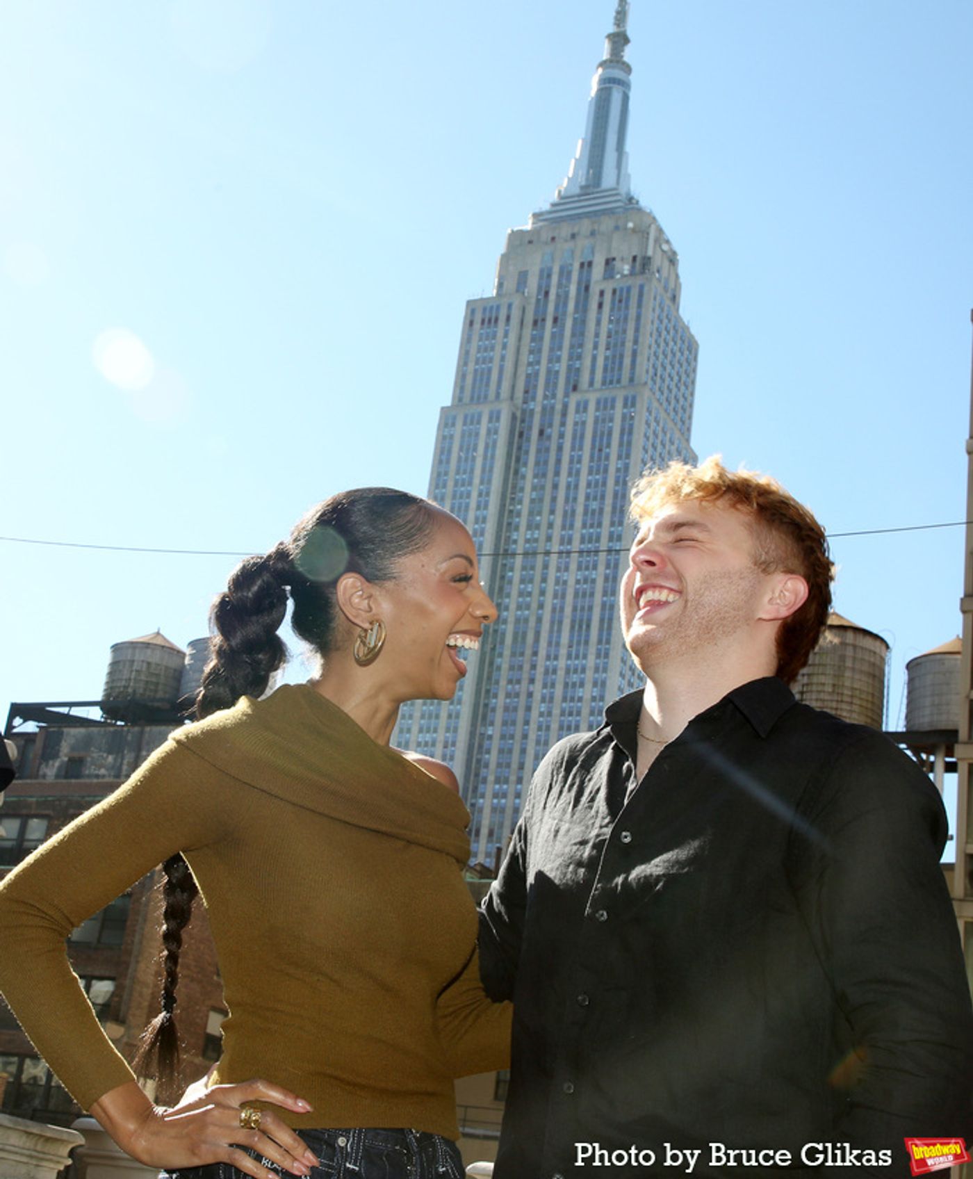 Photos: The Cast of TWO STRANGERS (CARRY A CAKE ACROSS NEW YORK) Meet the Press  Image