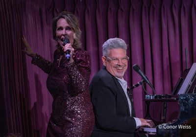 Susie Mosher and Michael Orland (the Birthday Boy) on piano. Photo credit: Conor Weis Photo