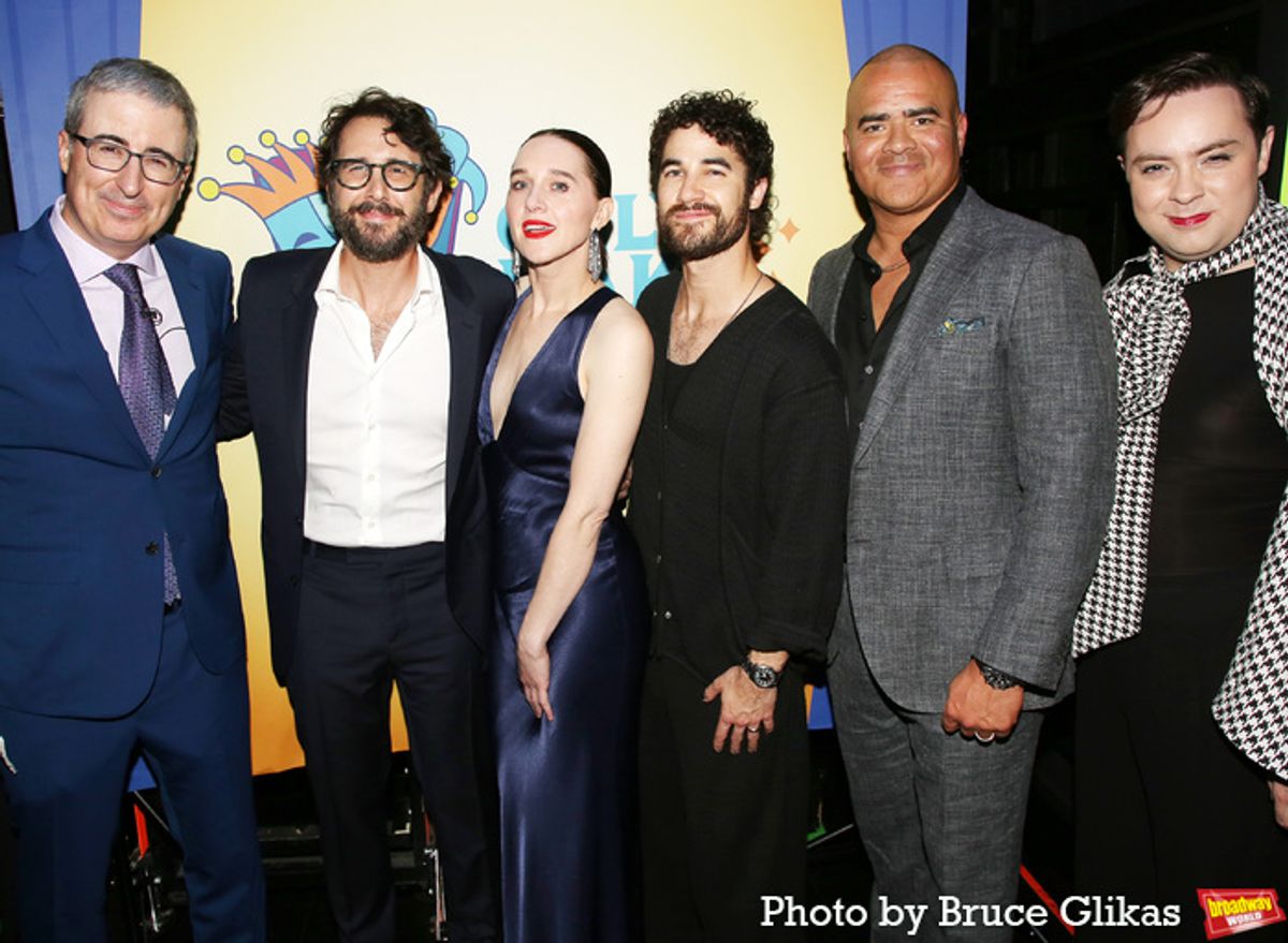 John Oliver, Josh Groban, Lena Hall, Darren Criss, Chris Jackson and Jak Malone  at 