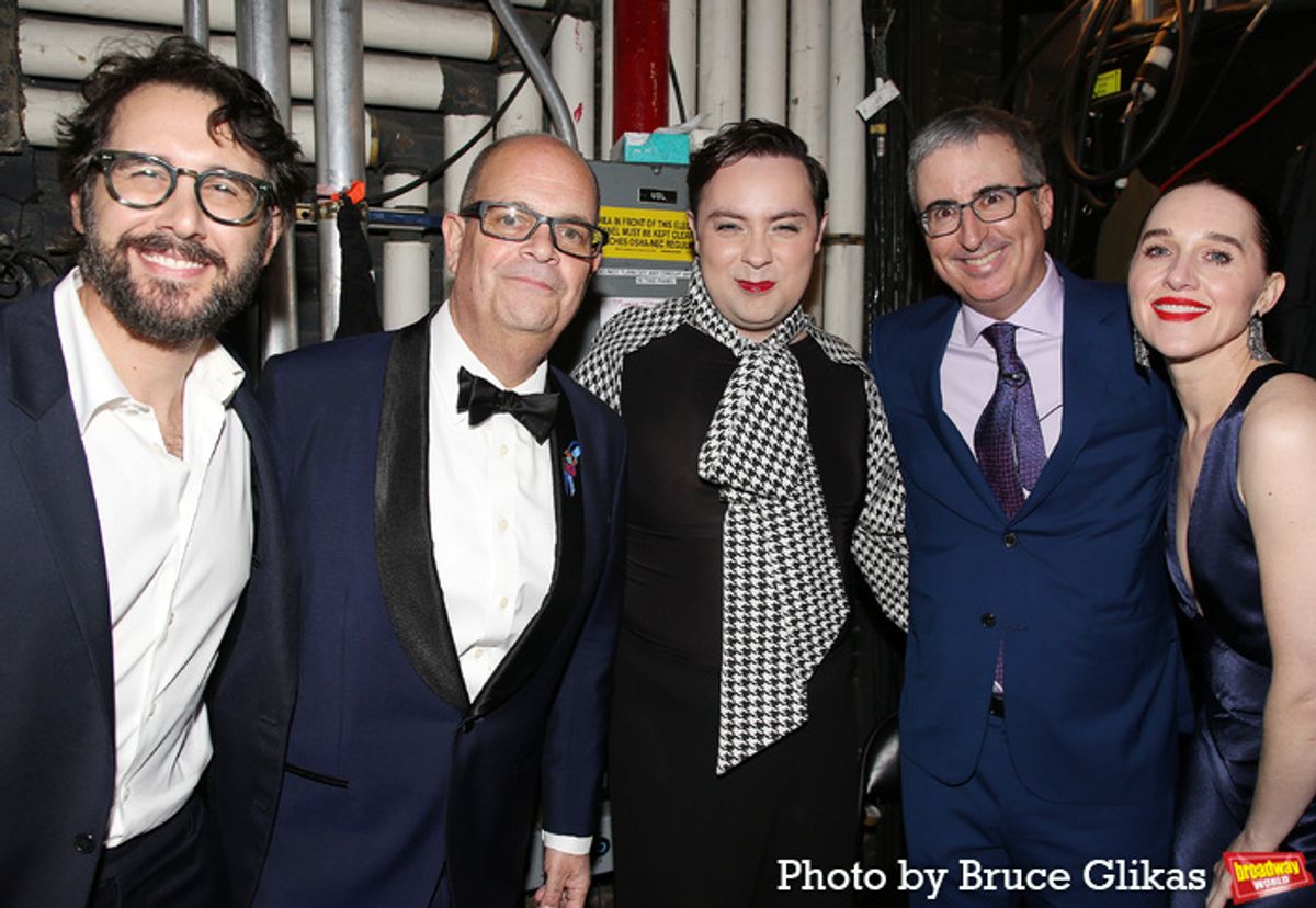 Josh Groban, Brad Oscar, Jak Malone, John Oliver and Lena Hall at 