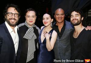 Brad Oscar, Josh Groban, Jak Malone, Lena Hall, Christopher Jackson and Darren Criss Photo