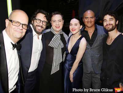 Brad Oscar, Josh Groban, Jak Malone, Lena Hall, Christopher Jackson and Darren Criss  Photo