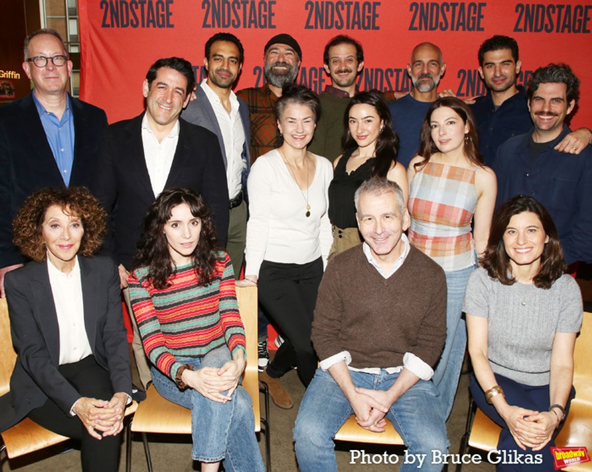 Executive Director of Second Stage Adam Siegel, Artistic Director of Second Stage Evan Cabnet, Fady Demian, Barzin Akhavan, Leslie Kalarchian, Will Brill, Hunter Hope Barnett, Nael Nacer, Tamara Sevunts, Raffi Barsoumian and Nick Lehane (Front Row L-R) Andrea Martin, Playwright Talene Monahon, Director David Cromer and Susan Pourfar  at 