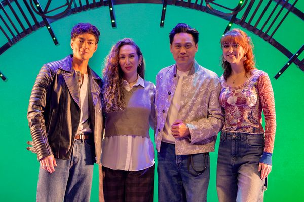 Jon M. Chu with Carl Man, Emma Kingston and Lydia Gerrard  Photo