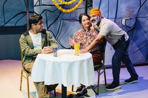 Achintya Pandey, Pia Shah, Parvesh Cheena Photo