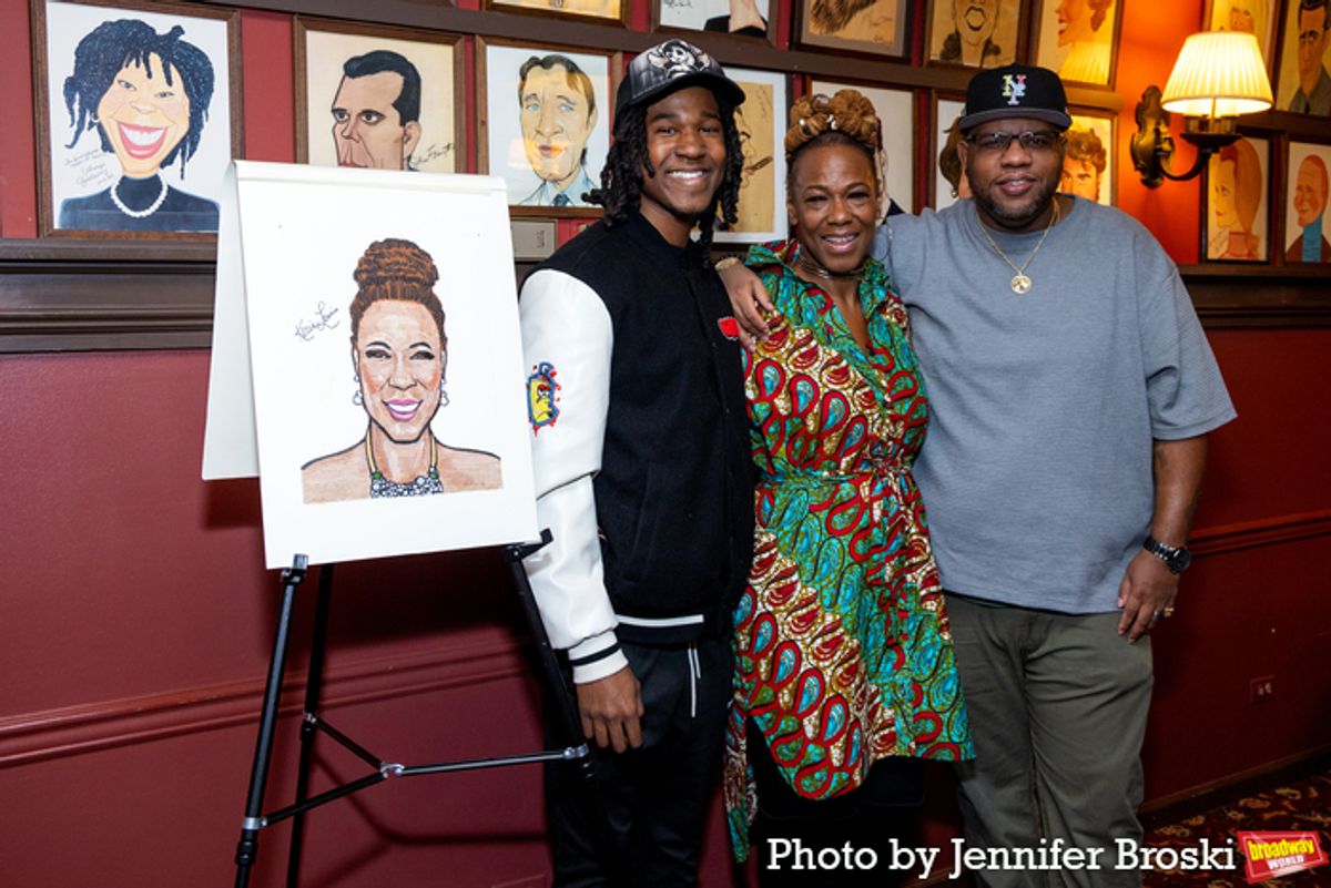Kecia Lewis with her son and brother at 