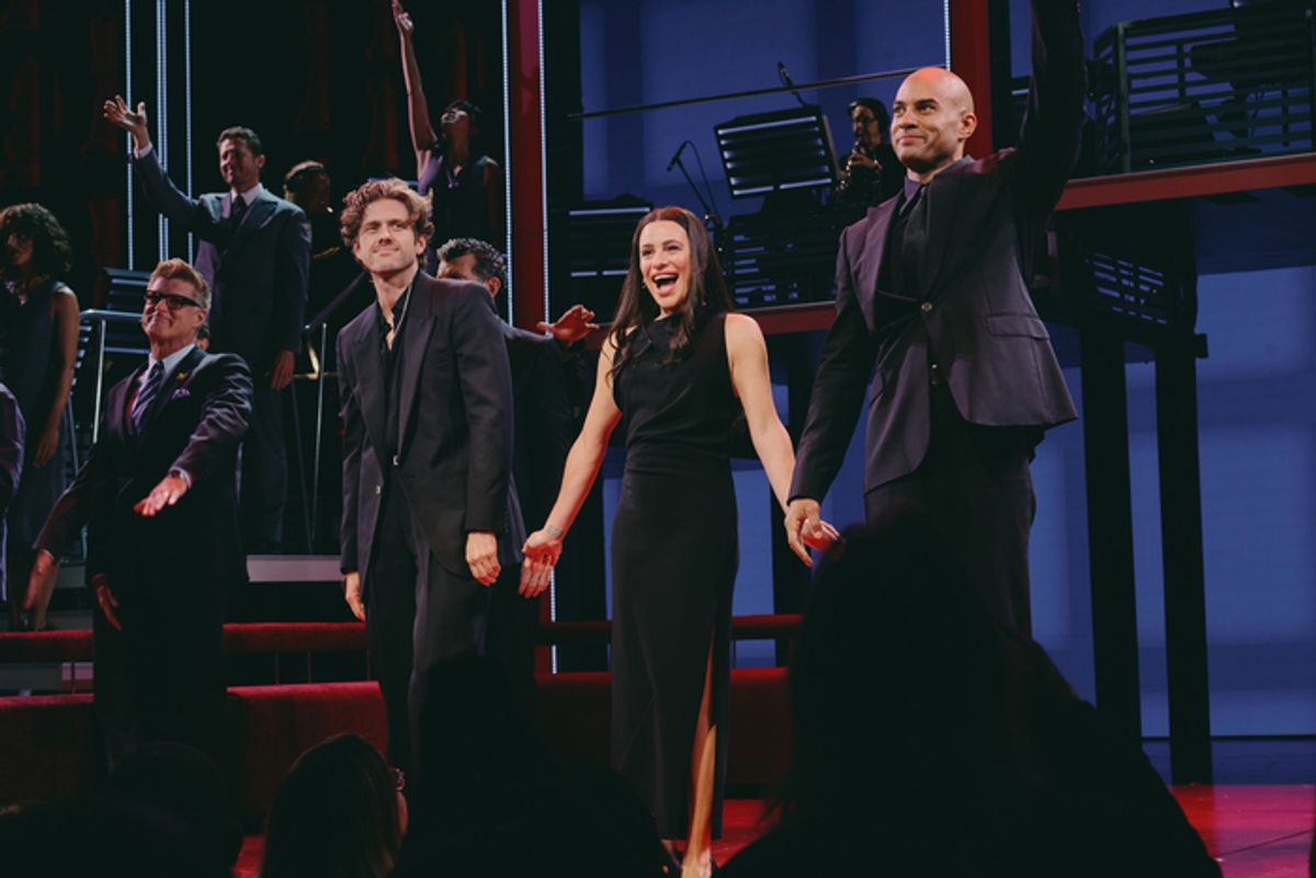 Aaron Tveit, Lea Michele, Nicholas Christopher
 at 